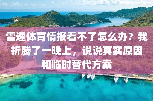 雷速体育情报看不了怎么办？我折腾了一晚上，说说真实原因和临时替代方案
