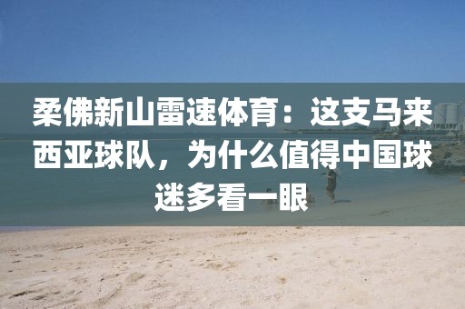 柔佛新山雷速体育：这支马来西亚球队，为什么值得中国球迷多看一眼